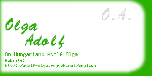 olga adolf business card